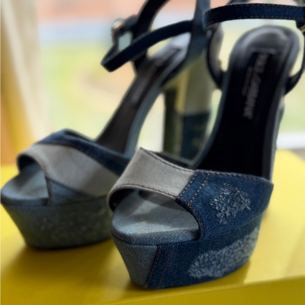 Dolce & Gabbana Denim Platform Sandals - Picture 3 of 8